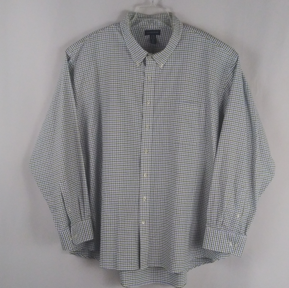 Land's End checker button shirt men's size 5XL